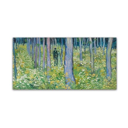 Trademark Fine Art Van Gogh 'Undergrowth With Two Figures' Canvas Art, 10x19 AA00607-C1019GG